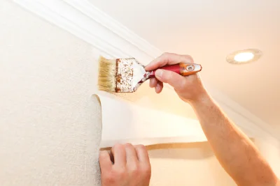 Pose de papier peint à Bastelicaccia — revêtements muraux et toiles de verre